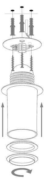 SIGMA Lampa sufitowa Sfera, Ø 50 cm, biała/złota
