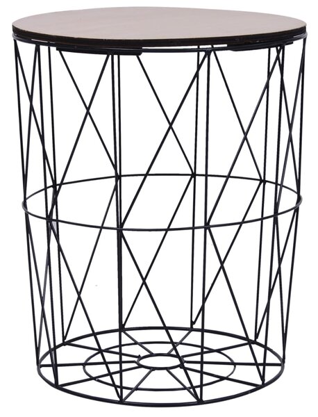 Stolik kawowy, czarny, Ø 47 cm