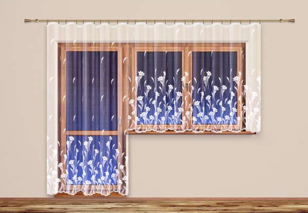 4Home Firana Flowers garden prosta, 200 x 250 cm