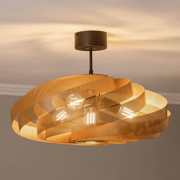 Lampa sufitowa Vento Euluna, możliwość ściemniania, mosiężny / złoty, salon / jadalnia, metal, nowoczesny