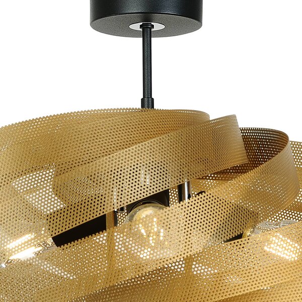 Lampa sufitowa Vento Euluna, możliwość ściemniania, mosiężny / złoty, salon / jadalnia, metal, nowoczesny