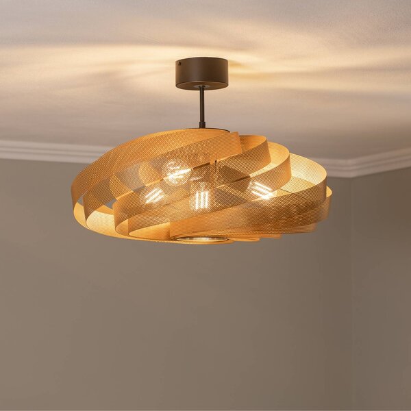 Lampa sufitowa Vento Euluna, możliwość ściemniania, mosiężny / złoty, salon / jadalnia, metal, nowoczesny