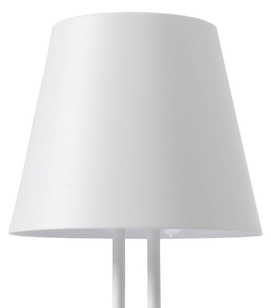 Akumulatorowa lampa stołowa LED Janea TWIN, biały, metal, Lindby Lindby, możliwość ściemniania, biały / opal, metal, nowoczesny