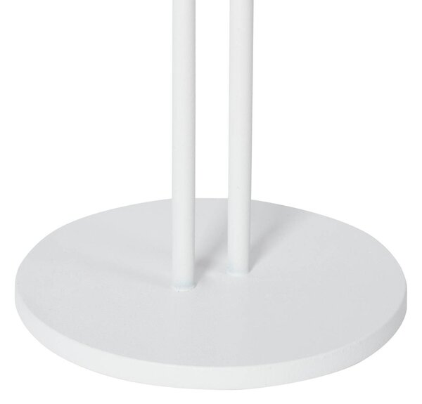 Akumulatorowa lampa stołowa LED Janea TWIN, biały, metal, Lindby Lindby, możliwość ściemniania, biały / opal, metal, nowoczesny