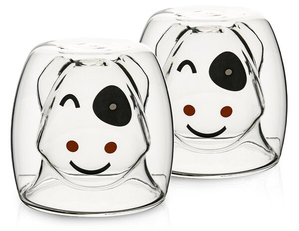 4Home Szklanka termiczna Hot&Cool Happy Cow 210 ml, 2 szt