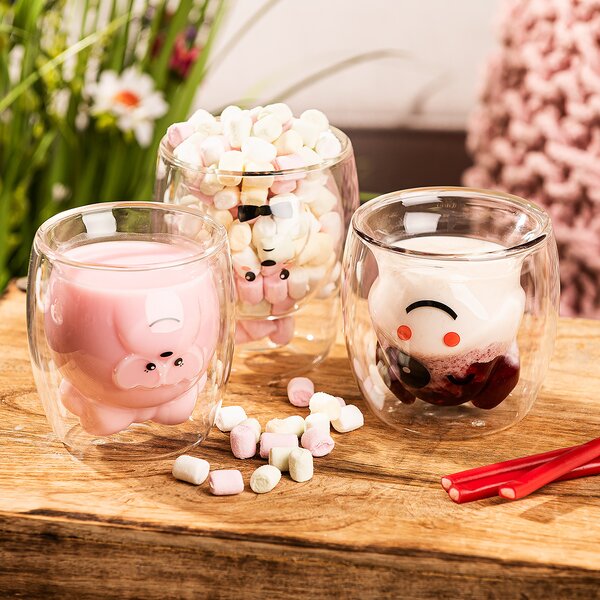 4Home Szklanka termiczna Hot&Cool Happy Cow 210 ml, 2 szt