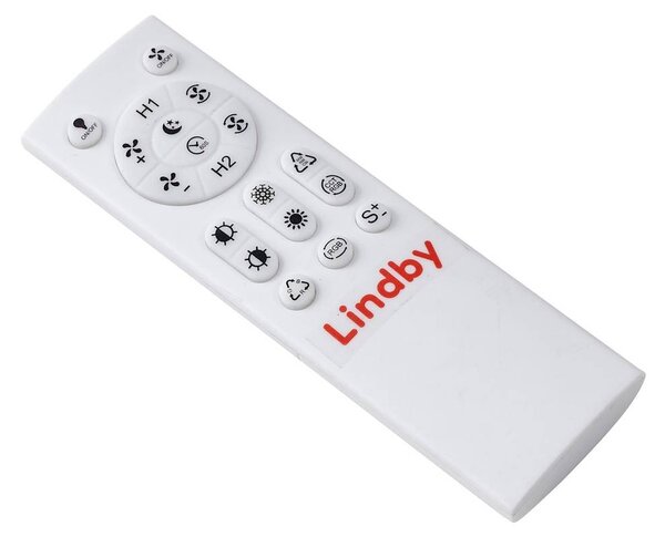 Wentylator sufitowy LED Teleo, Ø48 cm, czarny, DC, Tuya Teleo Lindby, możliwość ściemniania, czarny, salon / jadalnia, tworzywo sztuczne, nowoczesny