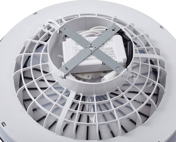 Wentylator sufitowy LED Teleo, Ø48 cm, czarny, DC, Tuya Teleo Lindby, możliwość ściemniania, czarny, salon / jadalnia, tworzywo sztuczne, nowoczesny
