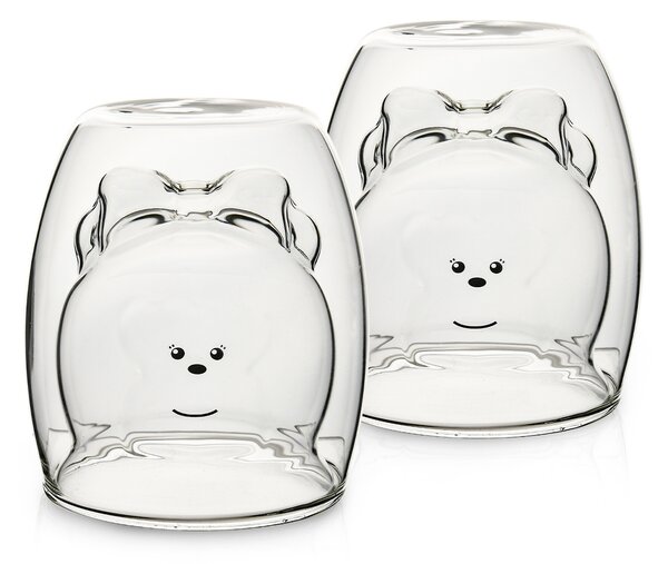 4Home Szklanka termiczna Hot&Cool Lady Bear 250 ml, 2 szt