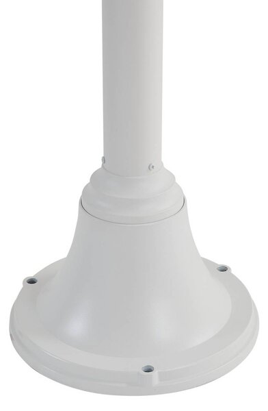 Lampa zewnętrzna Lindby Madea, biała, 2-punktowa, 213 cm, E27, IP44 Madea Lindby, możliwość ściemniania, biały / opal, aluminium, nowoczesny