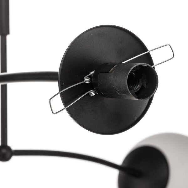 Lampa sufitowa Pregos 4 EMIBIG LIGHTING, możliwość ściemniania, czarny, przedpokój, metal, nowoczesny
