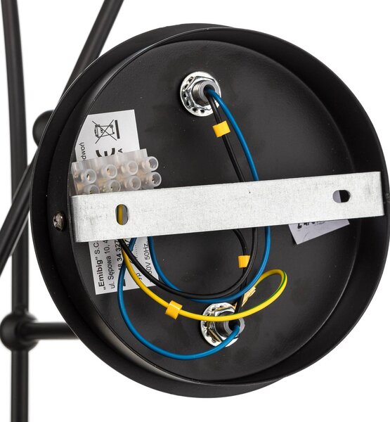 Lampa sufitowa Pregos 4 EMIBIG LIGHTING, możliwość ściemniania, czarny, przedpokój, metal, nowoczesny
