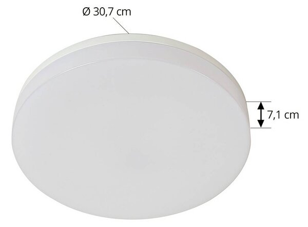 Lampa sufitowa LED Wynion PRIOS, możliwość ściemniania, biały / opal, łazienka, tworzywo sztuczne, nowoczesny