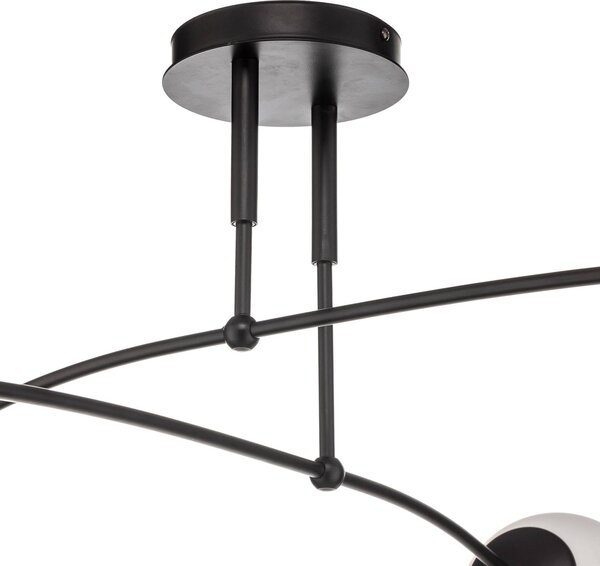 Lampa sufitowa Pregos 4 EMIBIG LIGHTING, możliwość ściemniania, czarny, przedpokój, metal, nowoczesny