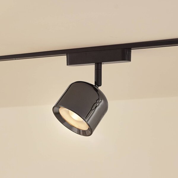 Spot LED Lindby 48 V Lumaro, szary, Ø 8,2 cm, aluminium, ściemniany Lumaro 48V Lindby, możliwość ściemniania, aluminiowy / szary / cynkowy, salon / jadalnia, aluminium, nowoczesny
