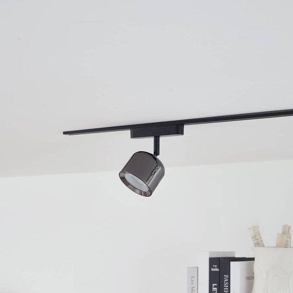 Spot LED Lindby 48 V Lumaro, szary, Ø 8,2 cm, aluminium, ściemniany Lumaro 48V Lindby, możliwość ściemniania, aluminiowy / szary / cynkowy, salon / jadalnia, aluminium, nowoczesny