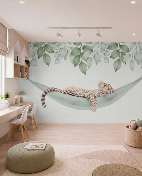 Fototapety Lampart śpiący w hamaku, Fototapety Zwierzęta, w04881 : Uwalls.pl