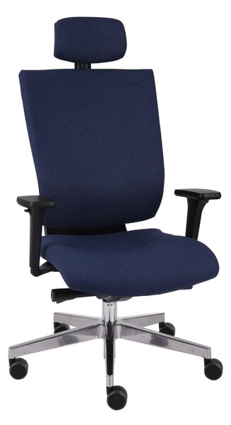 Fotel biurowy MaxPro BT HD - obrotowy, siatkowy, wygodny, z zagłówkiem