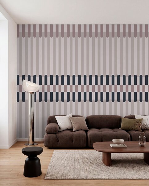 Fototapety Wzór w paski w odcieniach kremowym i ciemnoniebieskim, Fototapety Geometryczne, w05150v2 : Uwalls.pl