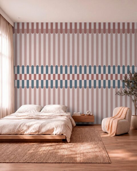 Fototapety Wzór w paski w odcieniach różu i błękitu, Fototapety Geometryczne, w05150v5 : Uwalls.pl