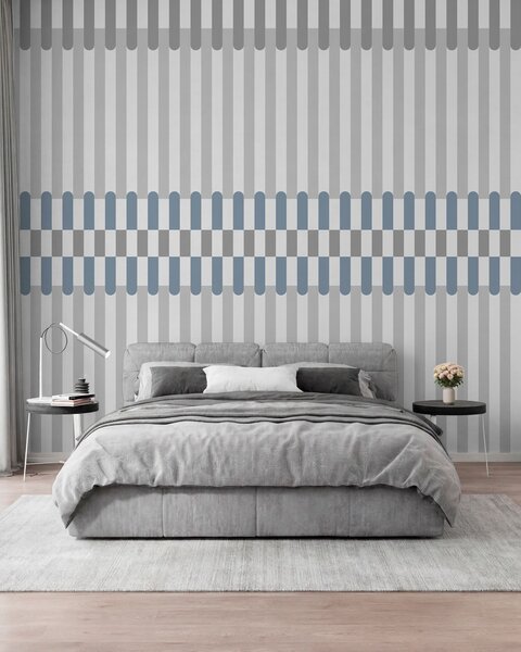 Fototapety Wzór w paski w odcieniach szarości i błękitu, Fototapety Geometryczne, w05150v6 : Uwalls.pl