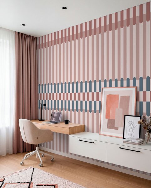 Fototapety Wzór w paski w odcieniach różu i błękitu, Fototapety Geometryczne, w05150v5 : Uwalls.pl