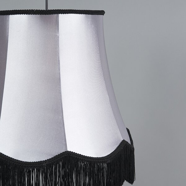 Nowoczesna lampa wisząca Retro czarna z szarym 45 cm - Granny