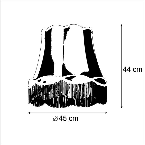 Klosz jedwabny kremowy 45 cm - Granny