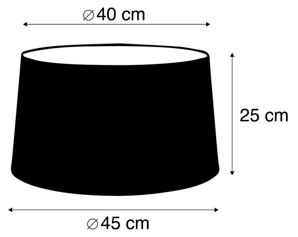 Abażur z lnu czarny 45/25
