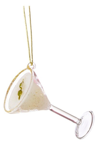 Szklane ozdoby świąteczne zestaw 3 szt. 15,5 cm Martini Cocktail – Sass & Belle