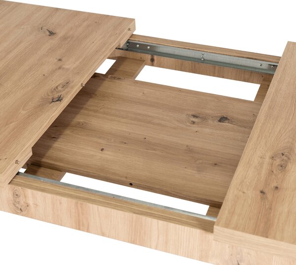 Klasyczny stół rozkładany Skubi 120-160 cm, dąb artisan