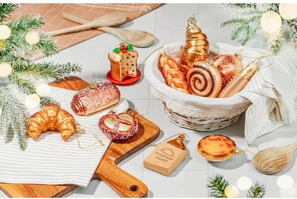 Szklana ozdoba świąteczna 3,5 cm Plait Bread – Sass & Belle
