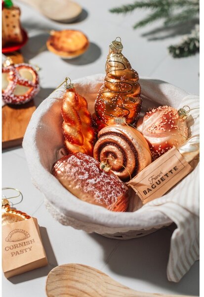 Szklana ozdoba świąteczna 3,5 cm Plait Bread – Sass & Belle