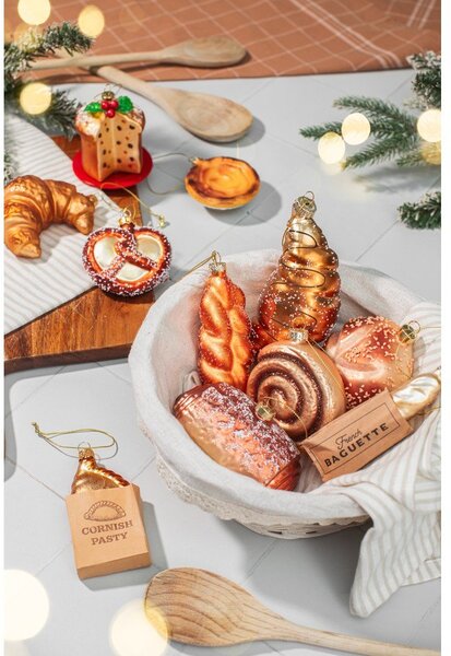 Szklana ozdoba świąteczna 3,5 cm Plait Bread – Sass & Belle