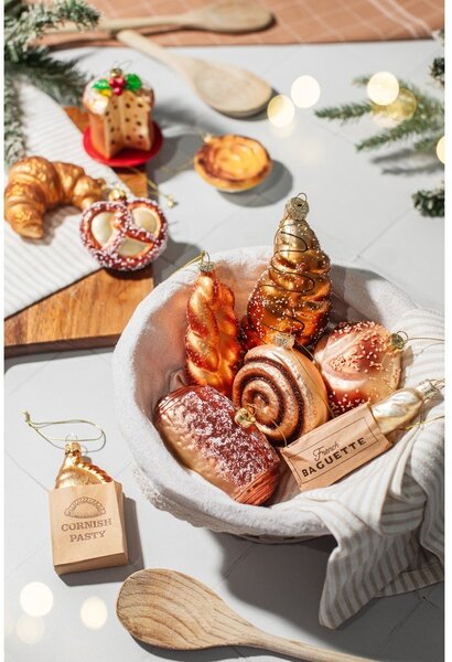Szklana ozdoba świąteczna 3,5 cm Plait Bread – Sass & Belle