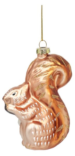 Szklana ozdoba świąteczna wykonana ręcznie 4,5 cm Woodland Squirrel – Sass & Belle
