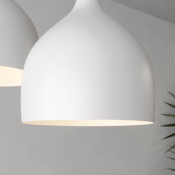 Lampa wisząca Noak Luminex, możliwość ściemniania, biały / opal, salon / jadalnia, metal, nowoczesny