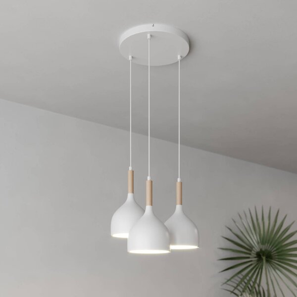 Lampa wisząca Noak Luminex, możliwość ściemniania, biały / opal, salon / jadalnia, metal, nowoczesny