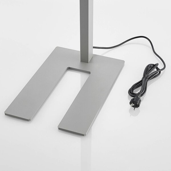 Lampa stojąca Logan Pro Arcchio, możliwość ściemniania, aluminiowy / szary / cynkowy, biuro, aluminium, nowoczesny