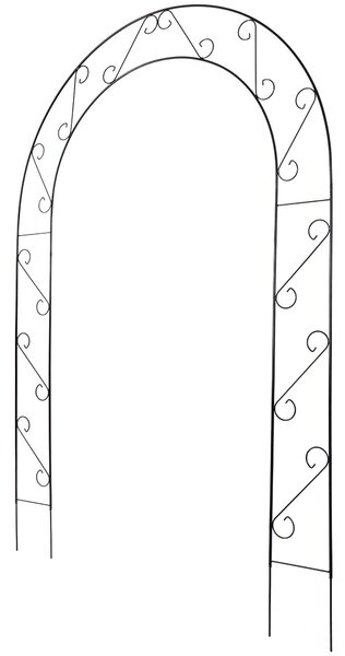 Pergola ogrodowa na kwiaty 240 cm, czarna
