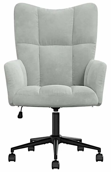 Fotel do biurka glamour jasnoszary N5-M75