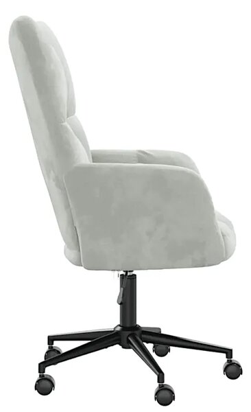 Fotel do biurka glamour jasnoszary N5-M75