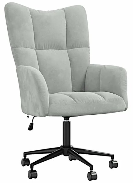 Fotel do biurka glamour jasnoszary N5-M75
