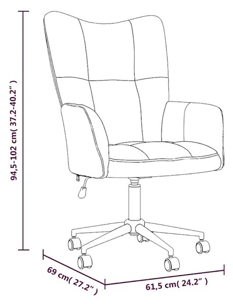 Fotel do biurka glamour ciemnoszary T4-S62