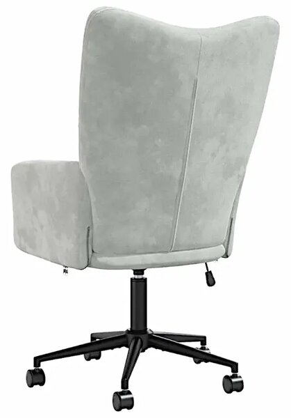 Fotel do biurka glamour jasnoszary N5-M75