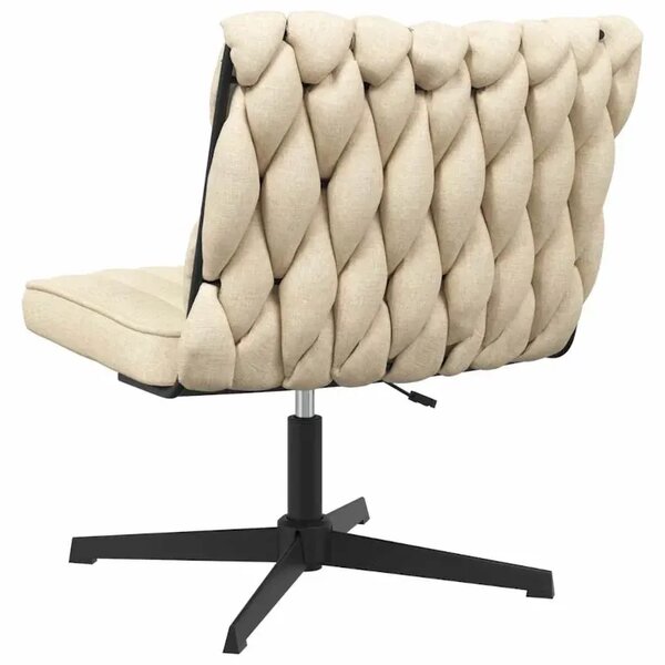 Fotel do biurka glamour kremowy B5-E37