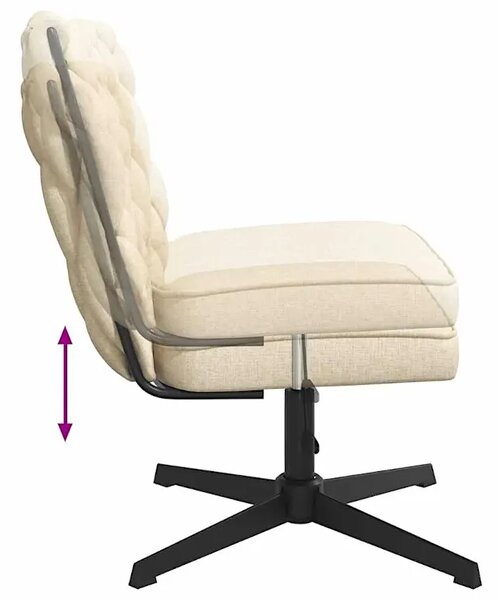 Fotel do biurka glamour kremowy B5-E37
