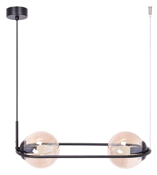 Industrialna lampa nad stół z bursztynowymi kloszami - A200 E7-G79
