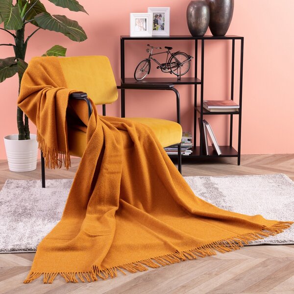 Pled Zelandia 140x200cm melange mustard