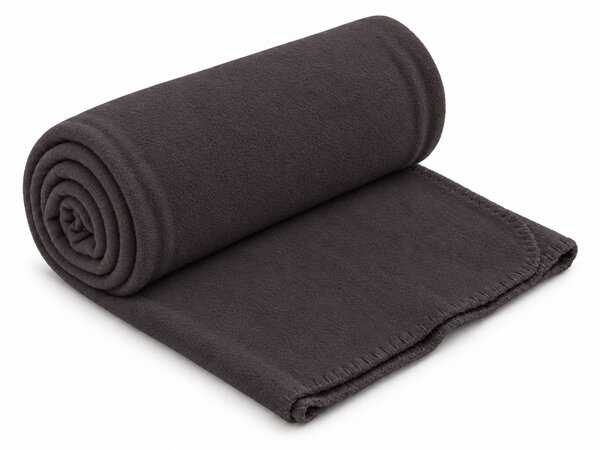 Koc fleece FLEORA, czekoladowy Rozmiar: 180 x 200 cm
